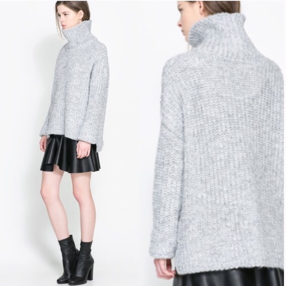 Zara grey turtleneck Clearance